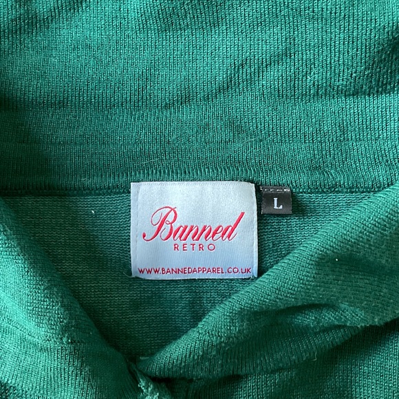 Chic Green Cowl Neck Sweater, named « April cardigan » - Picture 4 of 7